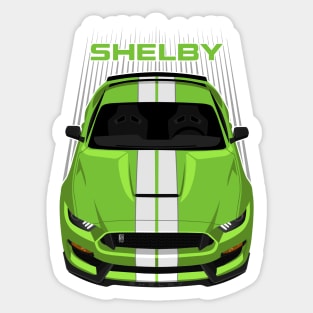Ford Mustang Shelby GT350 2015 - 2020 - Grabber Lime - White Stripes Sticker